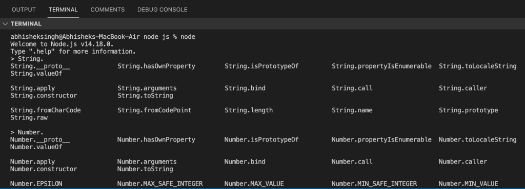 node js command for beginners